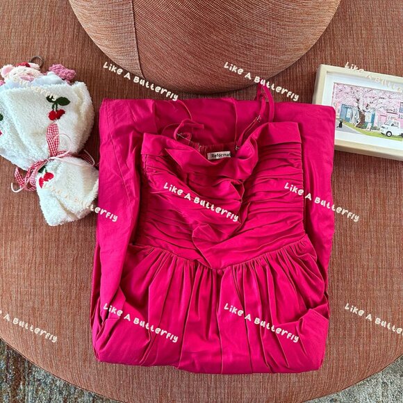 Reformation Kastoria Dress - Cherry - Picture 8 of 16